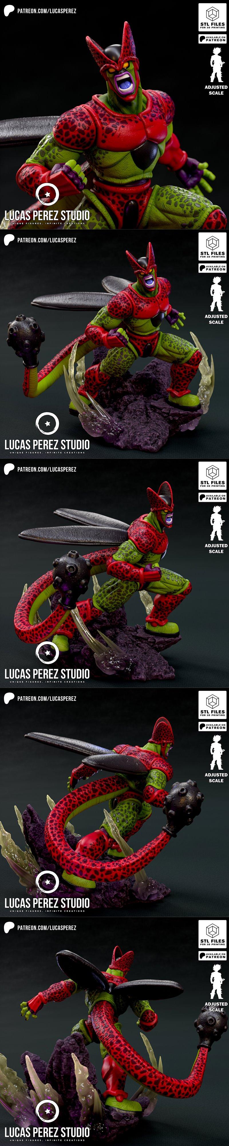 Lucas Perez Studio - 细节极致的3D打印模型 | Cell Max角色高精度复刻|Lucas Perez Studio – Cell Max – 3D Print Model STL
