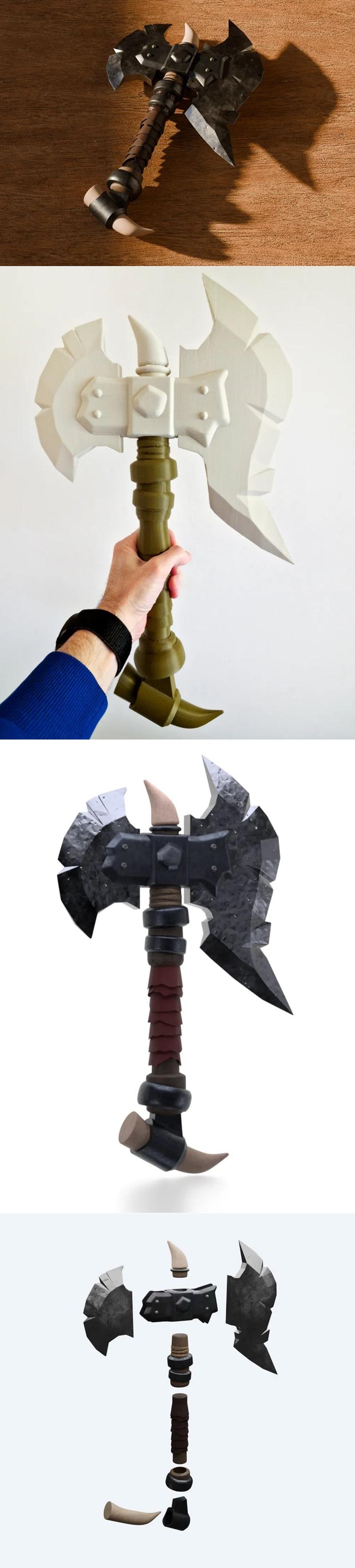 幻想之斧 - 3D打印模型|Fantasy axe – 3D Print Model STL