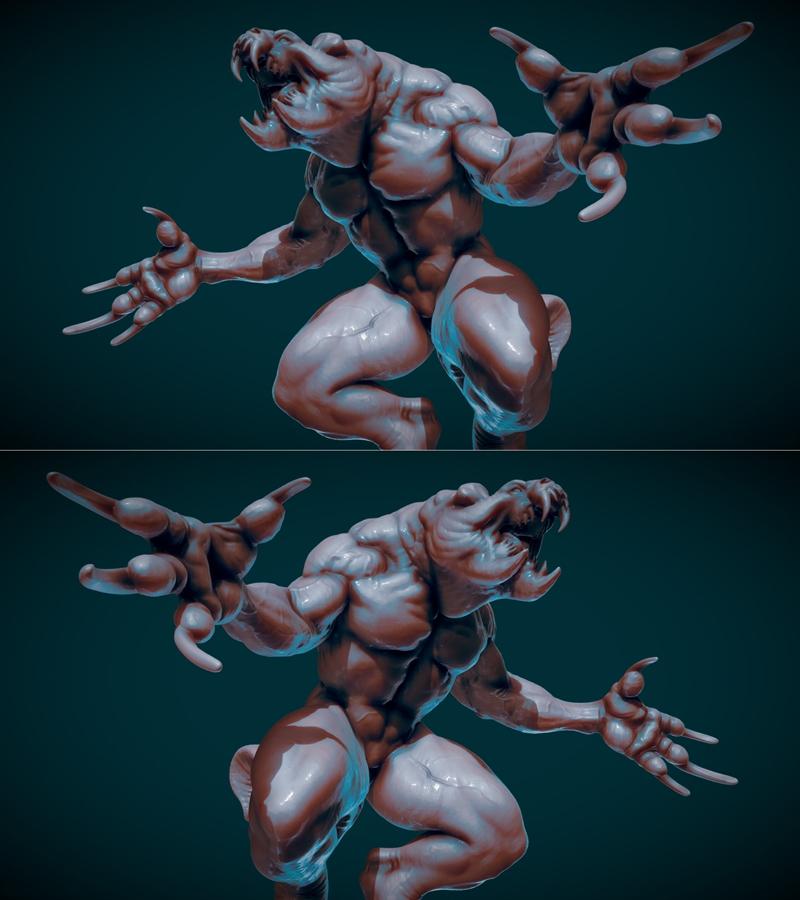 人形怪兽混血——3D打印模型|Humanoid Monster Hybrid – 3D Print Model STL