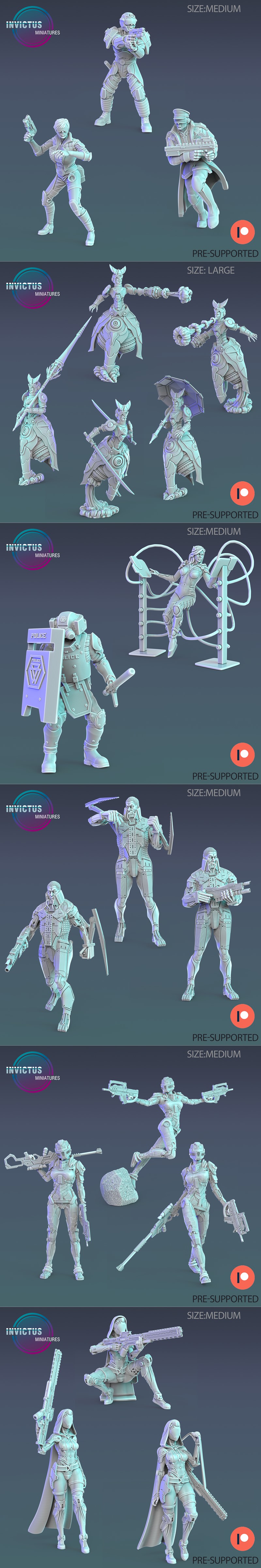 赛博朋克城市3D打印模型|Epic Miniatures – Cyberpunk City – 3D Print Model STL
