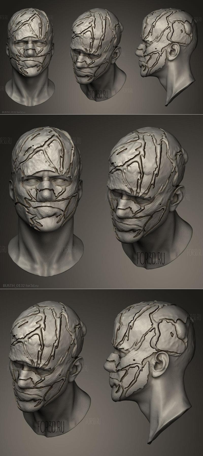 3D打印模型：赛博朋克装甲面罩|Face Mask WIP – 3D Print Model STL