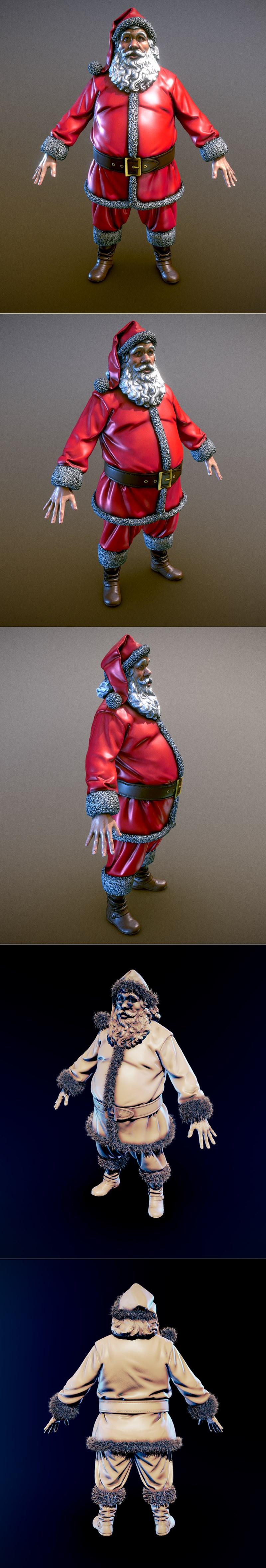 圣诞老人 3D打印模型|Santa Claus – 3D Print Model STL