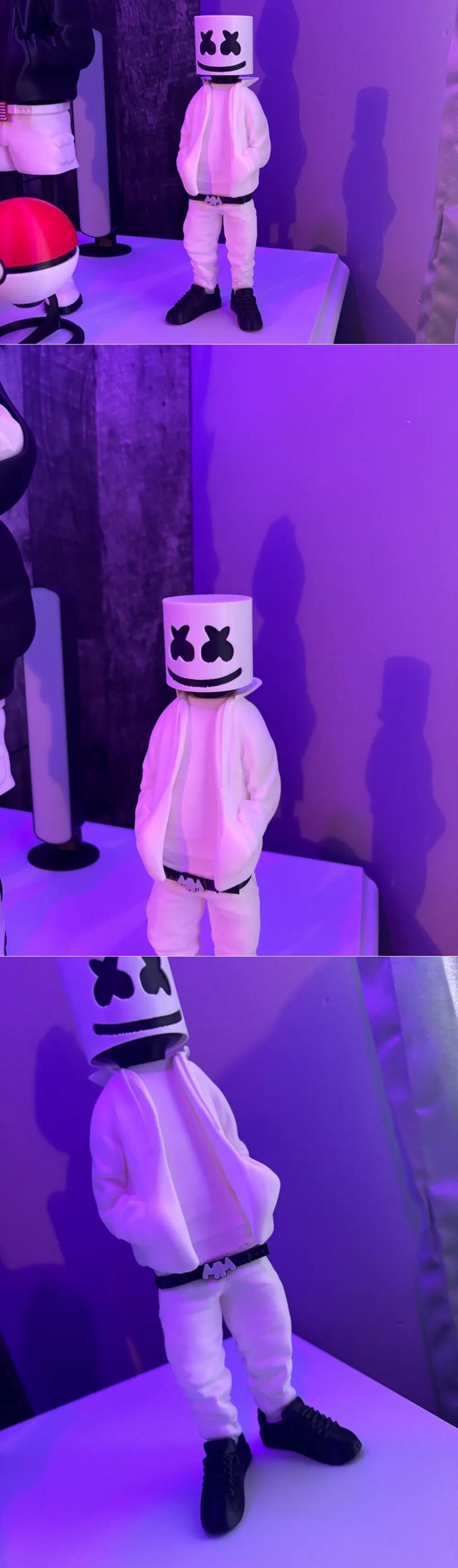 3D打印模型：城市风格兔子角色Bugs Bunny|MarshMello Head For Urban Bugs Bunny Model – 3D Print Model STL