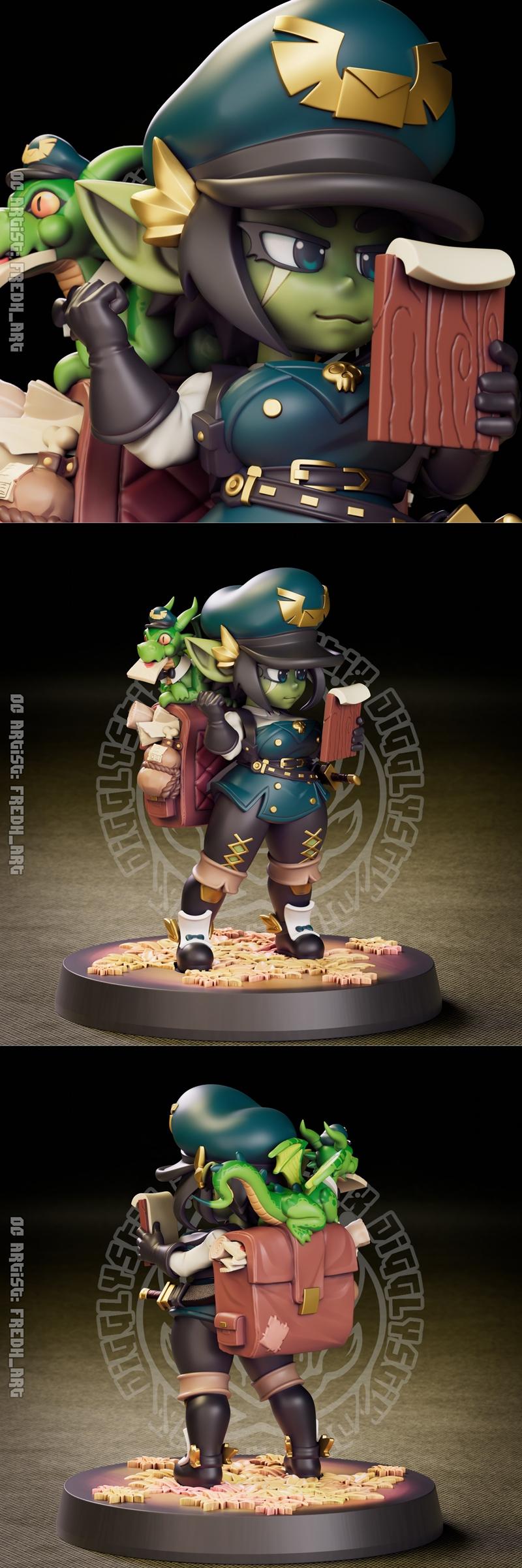 3D打印模型：Mail Carrier Goblin|Mail Carrier Goblin – 3D Print Model STL