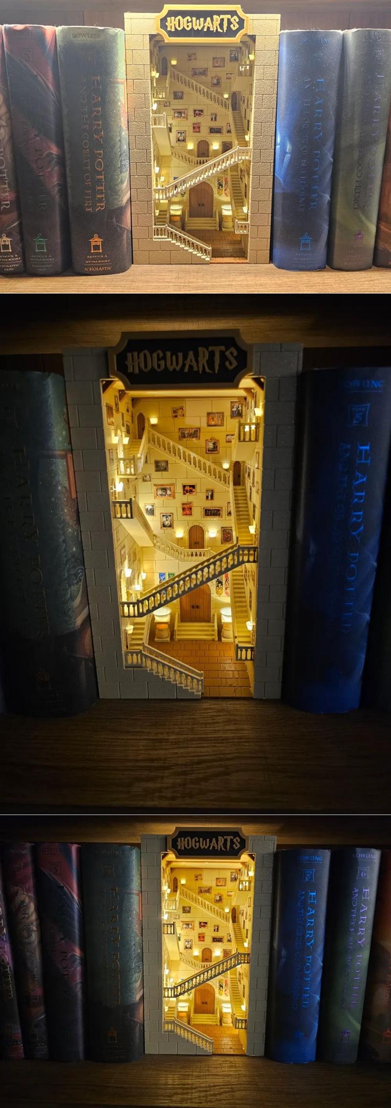 哈利波特霍格沃茨书架 3D打印模型|Harry Potter Hogwarts Book Nook – 3D Print Model STL
