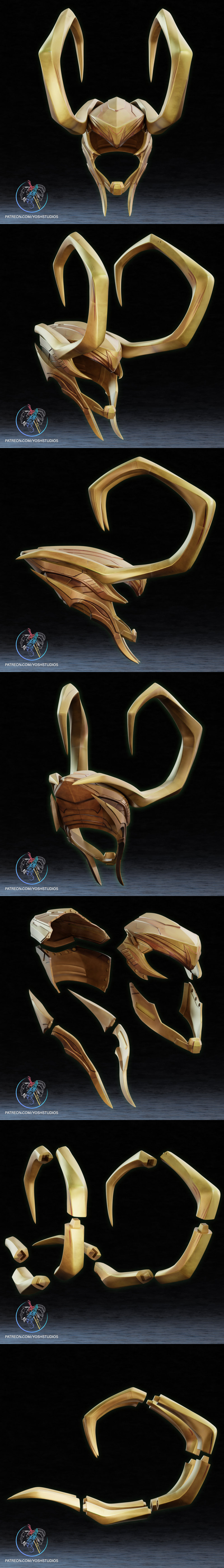 洛基对手头盔 3D打印模型|Loki Rivals Helmet – 3D Print Model