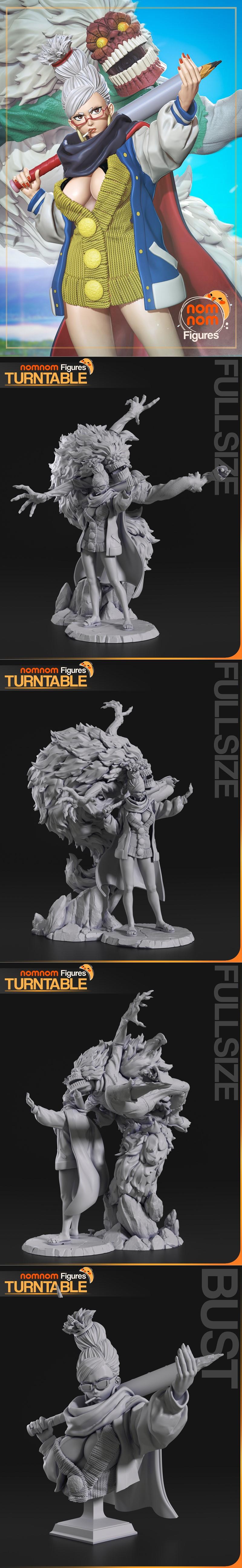 赛博格与祖母——丹丹丹 3D打印模型|Nomnom Figures – Seiko & Granny – DanDaDan – 3D Print Model STL