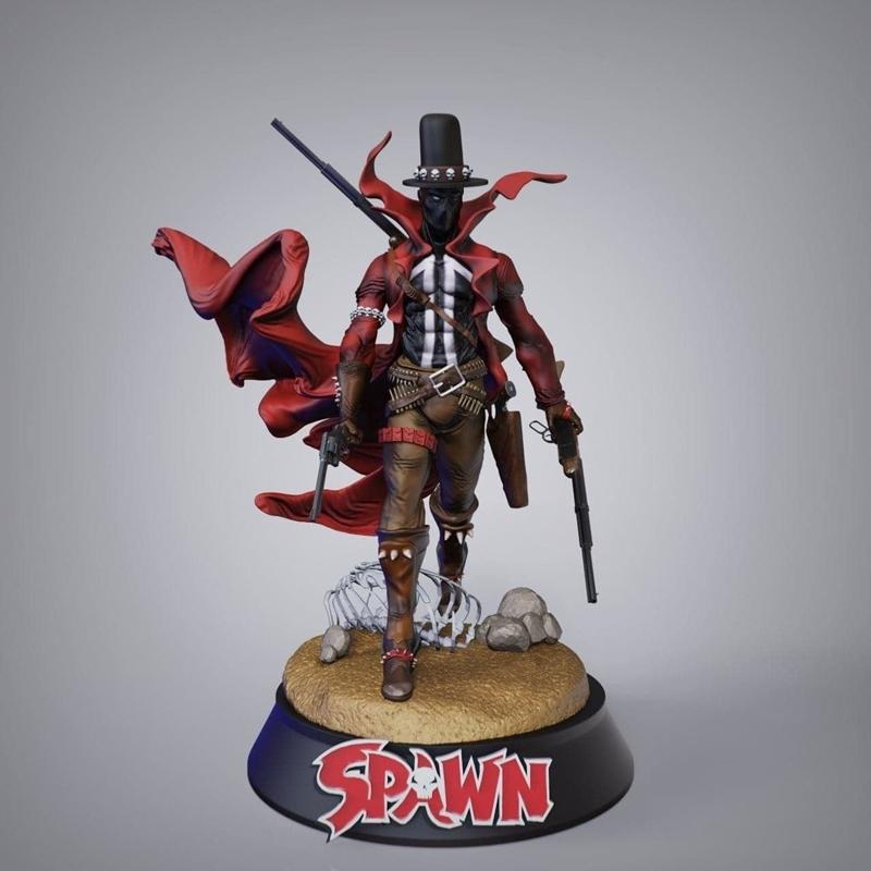 Spawn - 武士枪手 - 3D打印模型|Spawn – Gunslinger – 3D Print Model STL