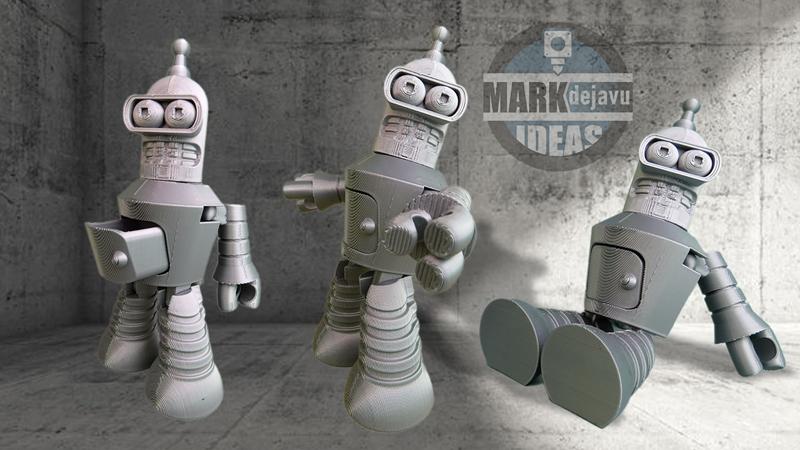 Bender 3D打印模型|Bender Nendoroid Flex – 3D Print Model STL