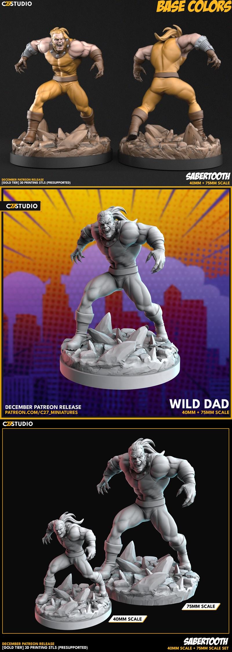 Sabertooth 3D打印模型|Sabertooth – 3D Print Model STL