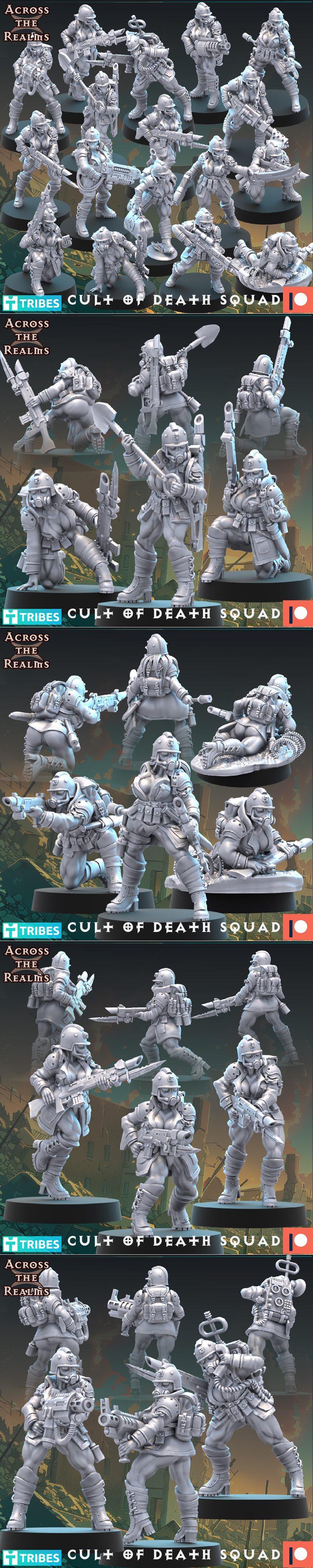 穿越 realms——死亡小队3D打印模型|Across the Realms – Cult of Death Squad – 3D Print Model STL