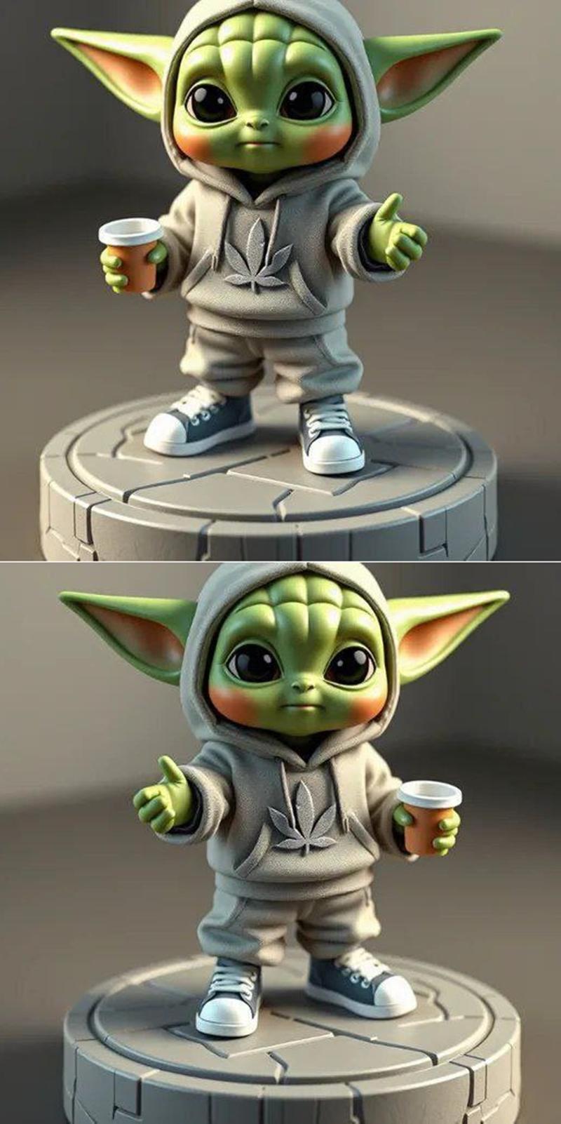 都市宝宝尤达——3D打印模型|Urban Baby Yoda – 3D Print Model STL