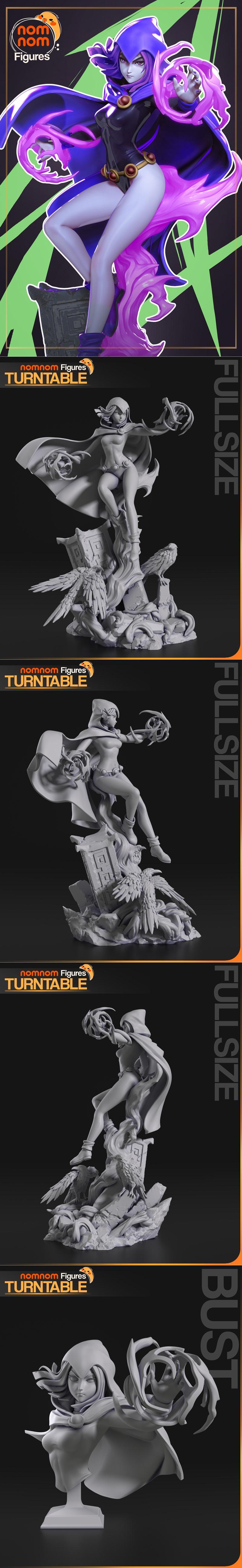 3D打印模型：Teen Titans系列角色拉文玩偶|Nomnom Figures – Raven – Teen Titans – 3D Print Model STL
