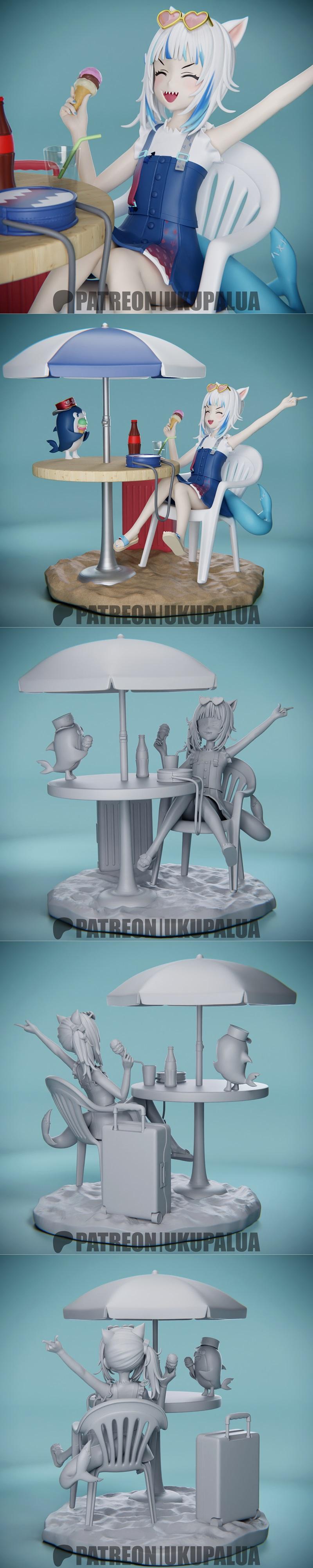 乌卡卢亚 - 三宅真夏 - 3D打印模型|Ukupalua – Hololive – Gawr Gura – 3D Print Model STL