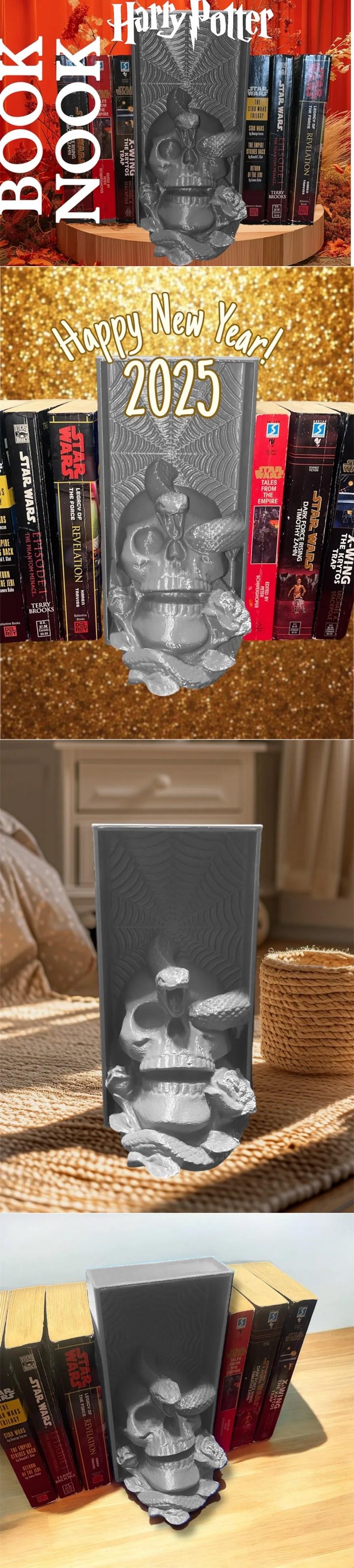 哈利波特 3D打印模型|Snake Book Nook Harry Potter – 3D Print Model STL