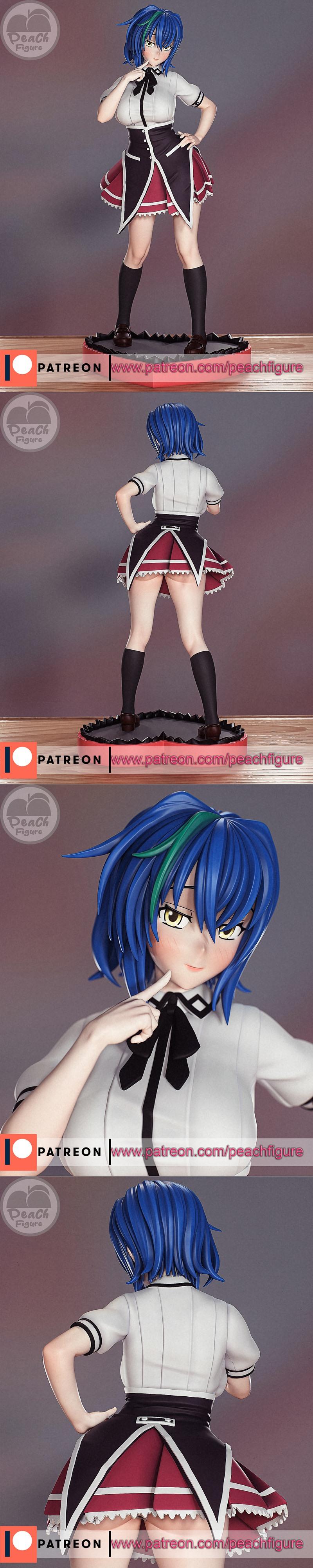 桃核造型——高校DxD——雪诺薇亚四号——3D打印模型|Peach Figure – High School DxD – Xenovia Quarta – 3D Print Model STL