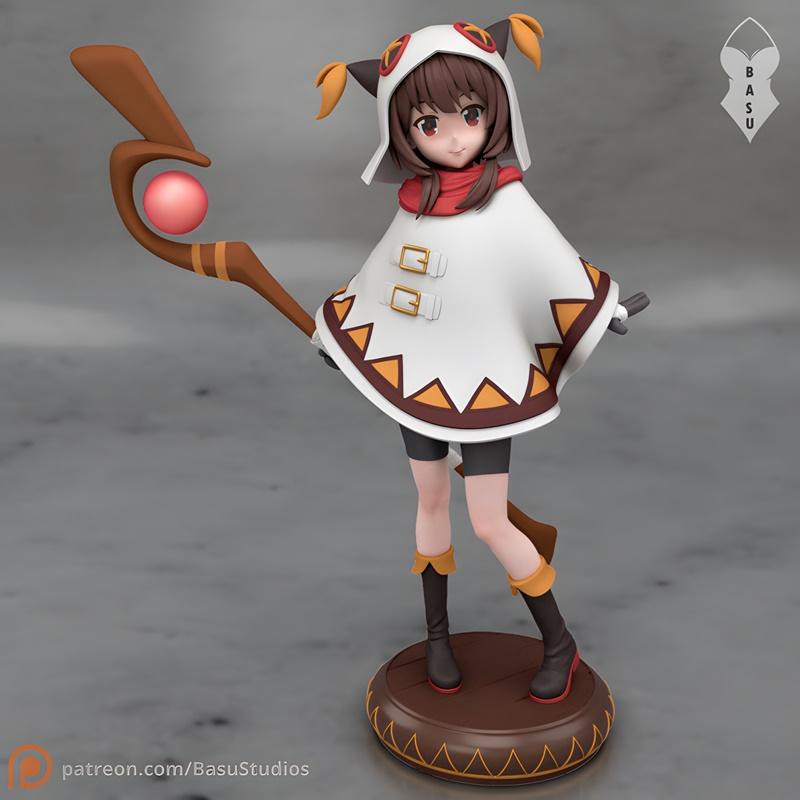 Basu出品《Konosuba》角色Megumin 3D打印模型|Basu – Konosuba – Megumin – 3D Print Model STL