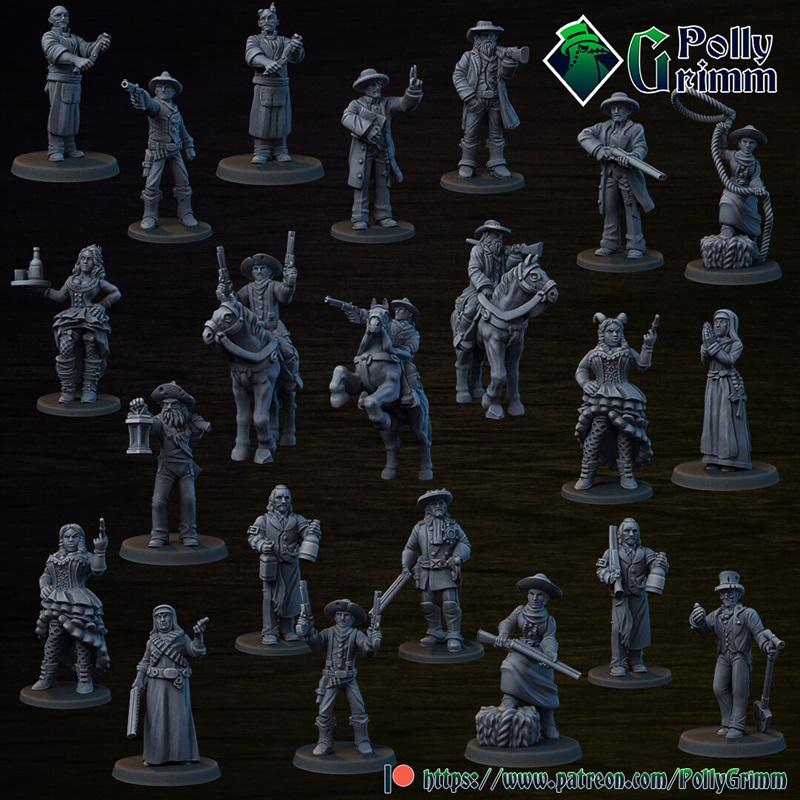 西部主题3D打印模型 Polly Grimm|Polly Grimm – Western Theme – 3D Print Model STL