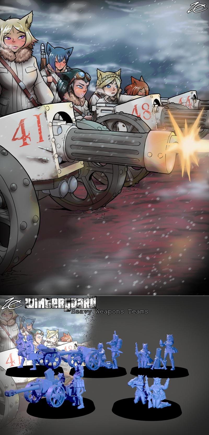 Nyokan冬季守卫重型武器 3D打印模型|Nyokan Winterguard Heavy Weapons – 3D Print Model STL