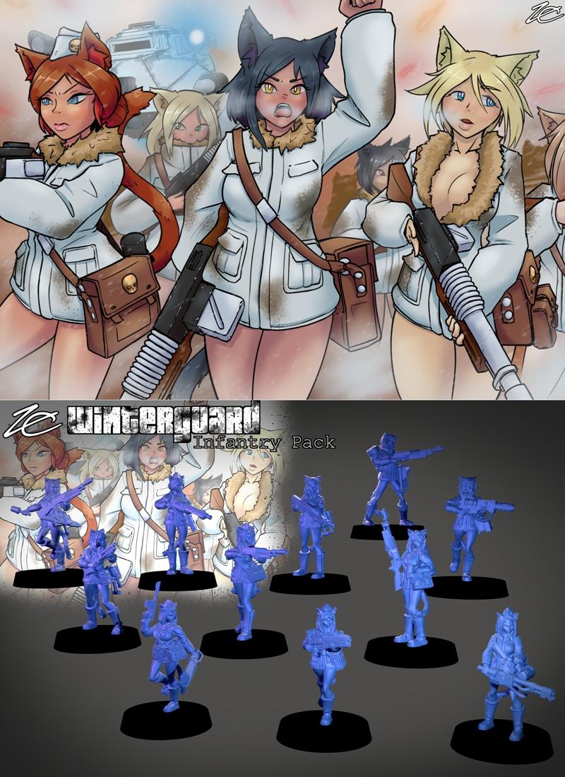 Nyokan冬季守卫步兵 3D打印模型|Nyokan Winterguard Infantry – 3D Print Model STL