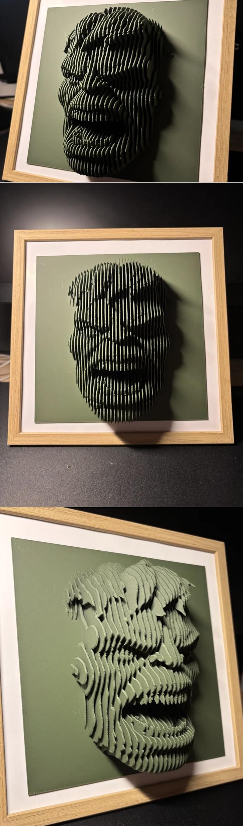 Hulk分层雕塑 3D打印模型|Hulk layered sculpture – 3D Print Model STL