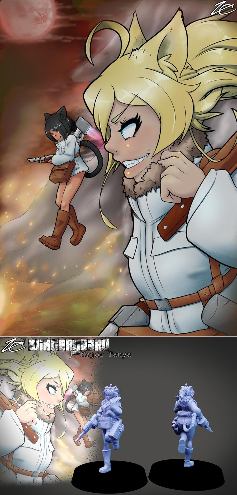 Nyokan冬季守卫官塔尼亚 3D打印模型|Nyokan Winterguard Major Tanya – 3D Print Model STL