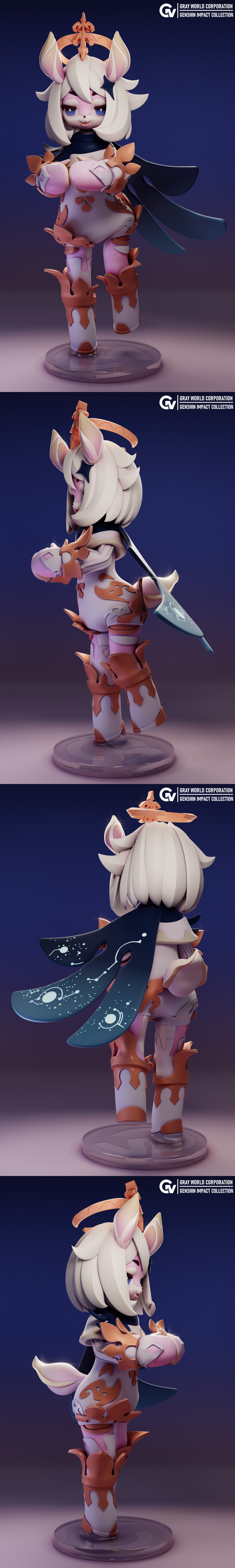米哈游-帕姆-原神-3D打印模型|Melusine – Paimon – Genshin Impact – 3D Print Model