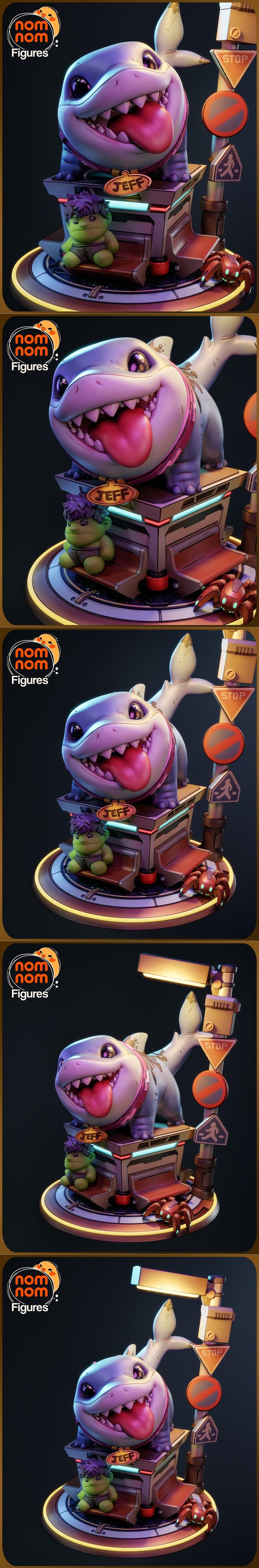 Nomnom Figures – Chibi Jeff – Marvel Rivals – 3D Print Model STL