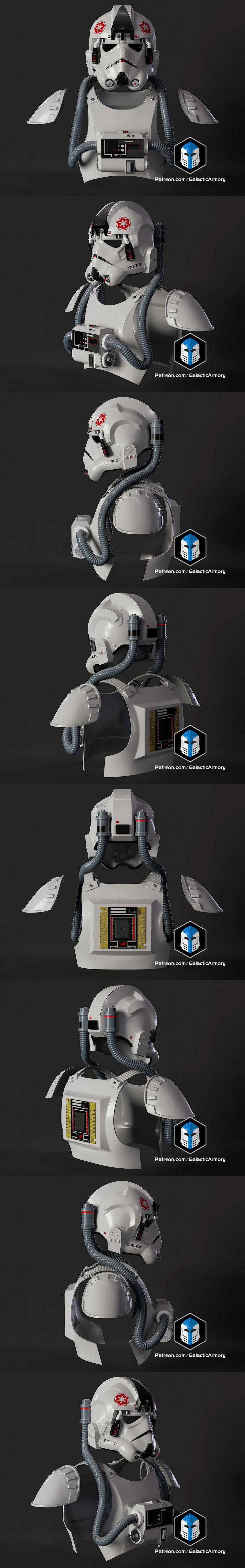 AT-AT Driver Helmet and Armor – 3D Print Model