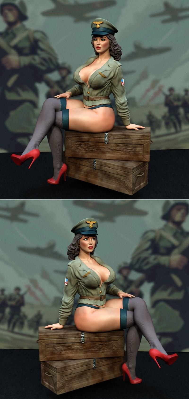 Exclusive – Pin up general army – 3D Print Model STL