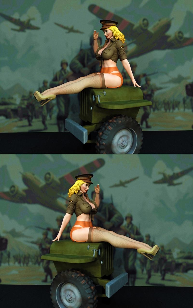 Exclusive – Army pin up 2 – 3D Print Model STL
