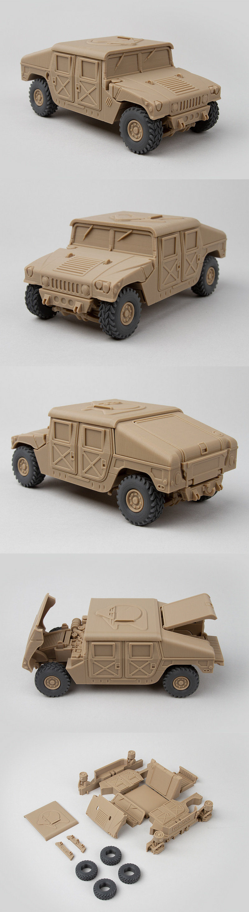 Foldable Humvee Hummer – 3D Print Model