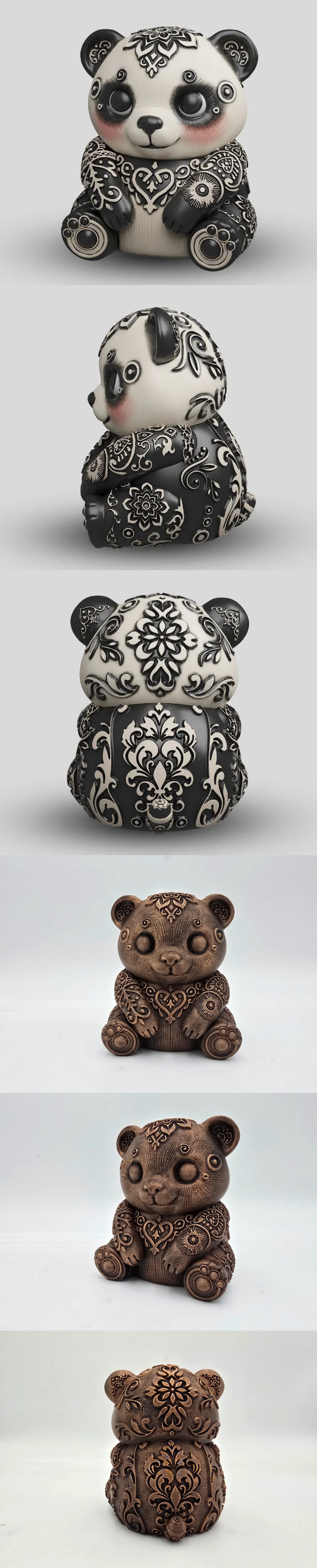 Ornamnetal Panda – 3D Print Model