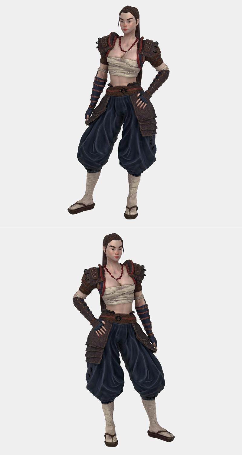 Samurai grrl – 3D Print Model STL