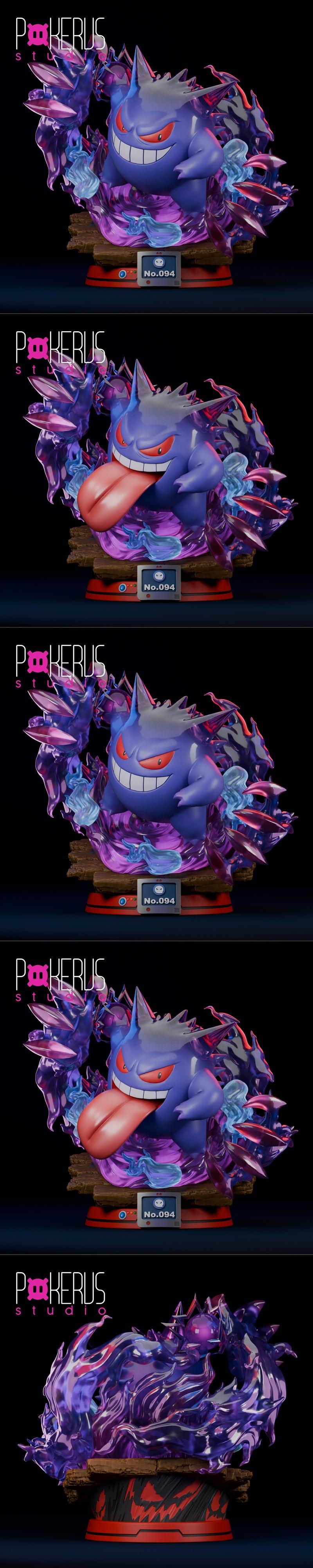 Pokémon Gengar 传说级 3D打印模型|Pokerus Studio – Gengar – Mythic Tier – 3D Print Model STL