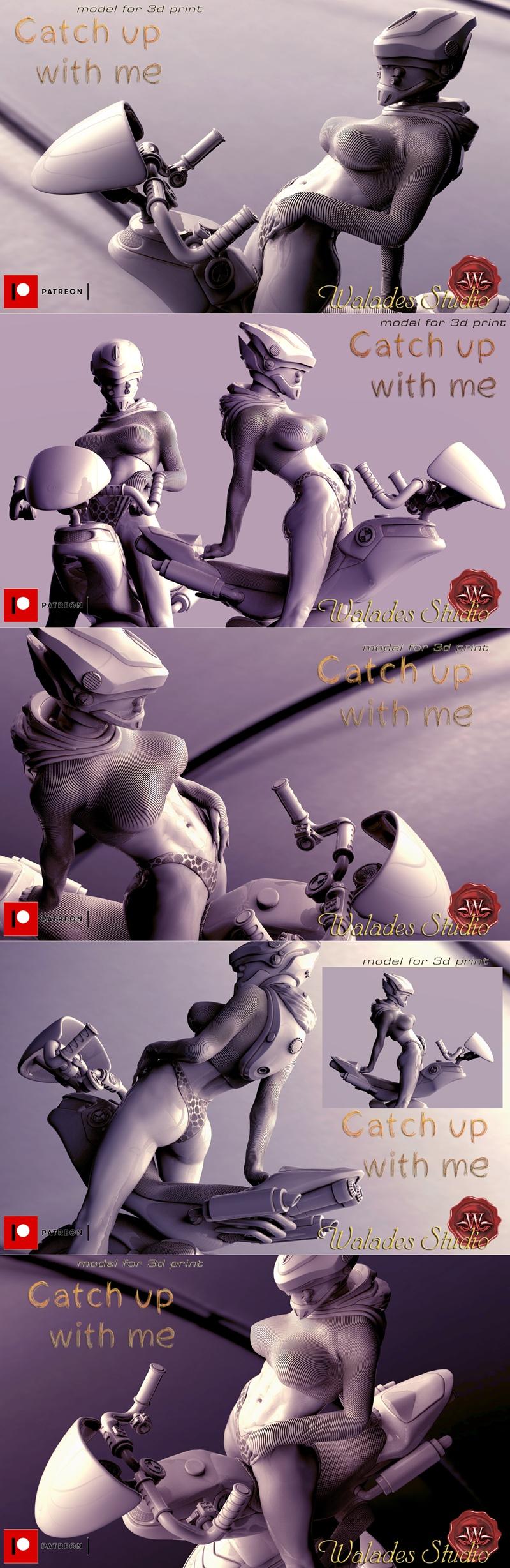 Walades Studio - 3D打印模型 - 《Cath》|Walades Studio – Cath up with me – 3D Print Model STL