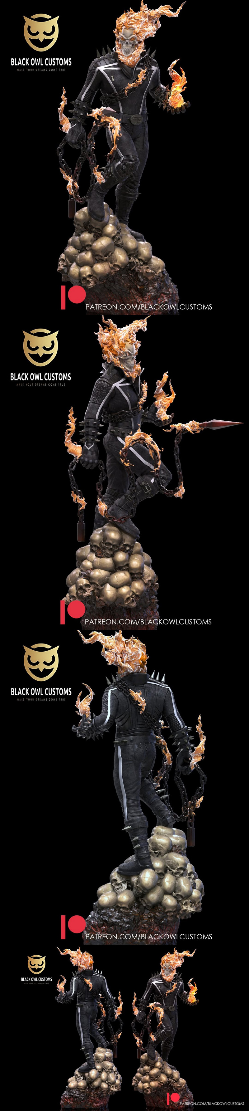 鬼影侠 3D打印模型|Ghost Rider – Marvel Comics – 3D Print Model