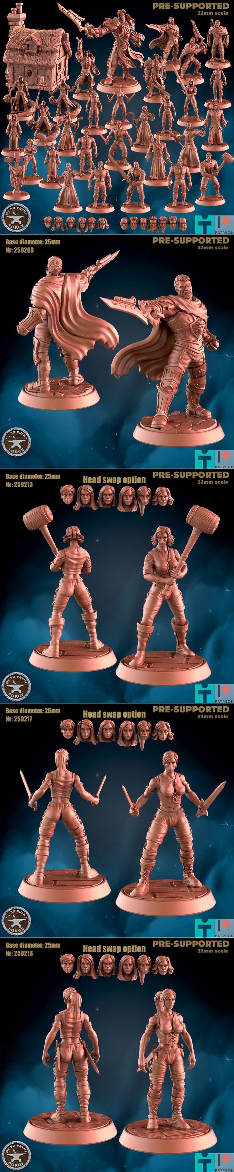 My3DPrintForge - 人类v3 2025款 3D打印模型|My3DPrintForge – Humans v3 February 2025 – 3D Print Model STL