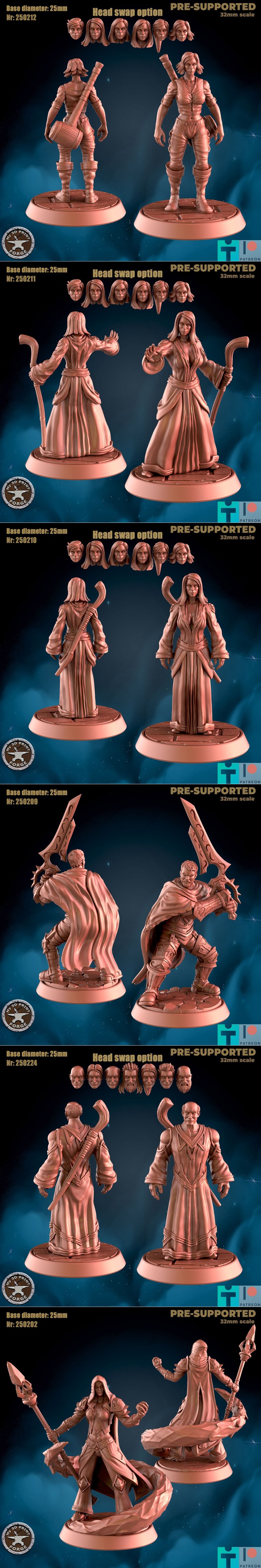 My3DPrintForge - 人类v3 2025款 3D打印模型|My3DPrintForge – Humans v3 February 2025 – 3D Print Model STL