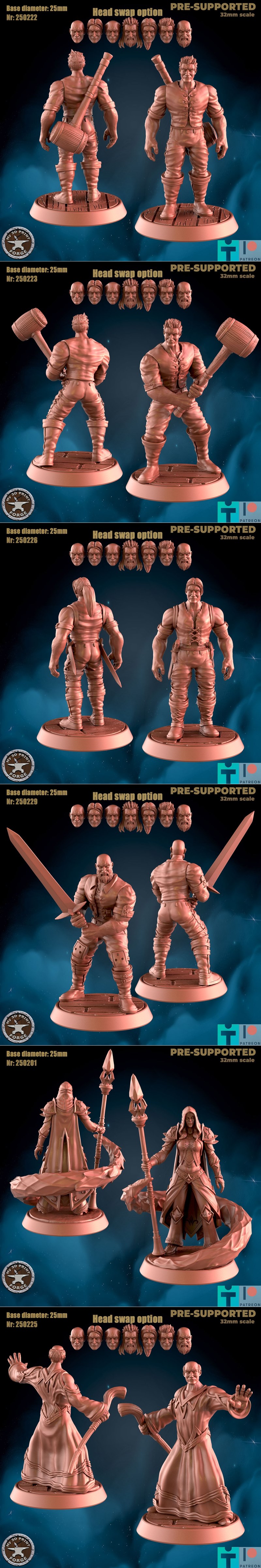 My3DPrintForge - 人类v3 2025款 3D打印模型|My3DPrintForge – Humans v3 February 2025 – 3D Print Model STL