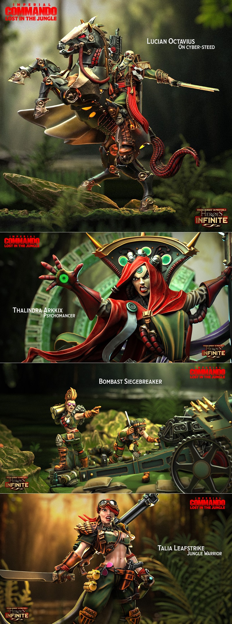 英雄无限 - 帝国突击手 - 热带丛林迷途 3D打印模型|Heroes Infinite – Imperial Commando – Lost in the Jungle February 2025 – 3D Print Model STL
