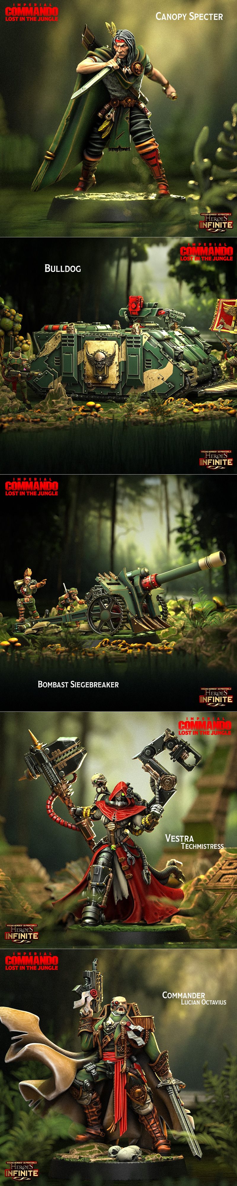 英雄无限 - 帝国突击手 - 热带丛林迷途 3D打印模型|Heroes Infinite – Imperial Commando – Lost in the Jungle February 2025 – 3D Print Model STL
