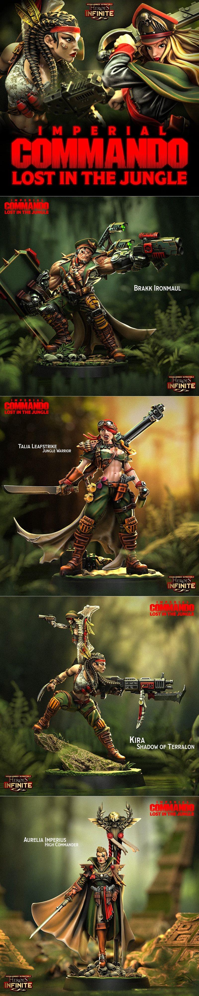 英雄无限 - 帝国突击手 - 热带丛林迷途 3D打印模型|Heroes Infinite – Imperial Commando – Lost in the Jungle February 2025 – 3D Print Model STL