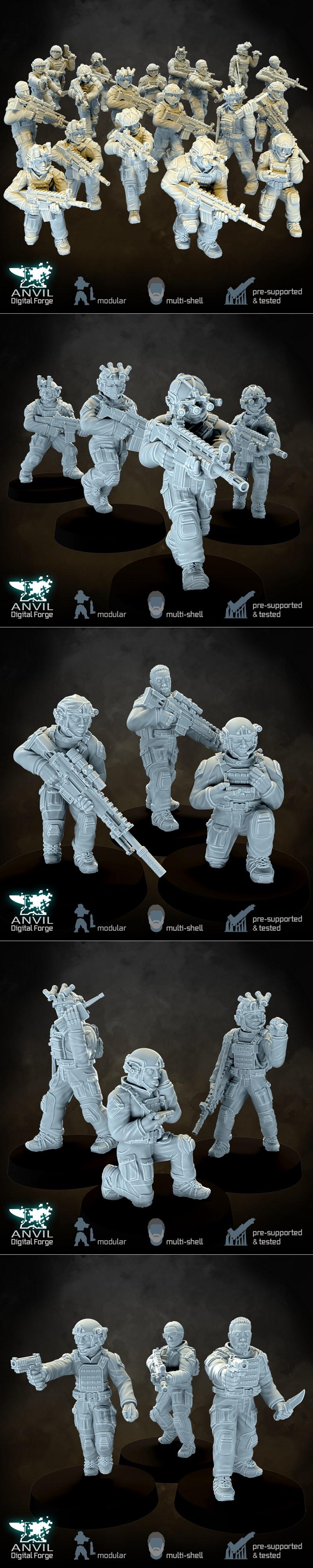 Anvil Digital Forge - 现代特种部队 2024 3D打印模型|Anvil Digital Forge – Modern Special Forces June 2024 – 3D Print Model STL