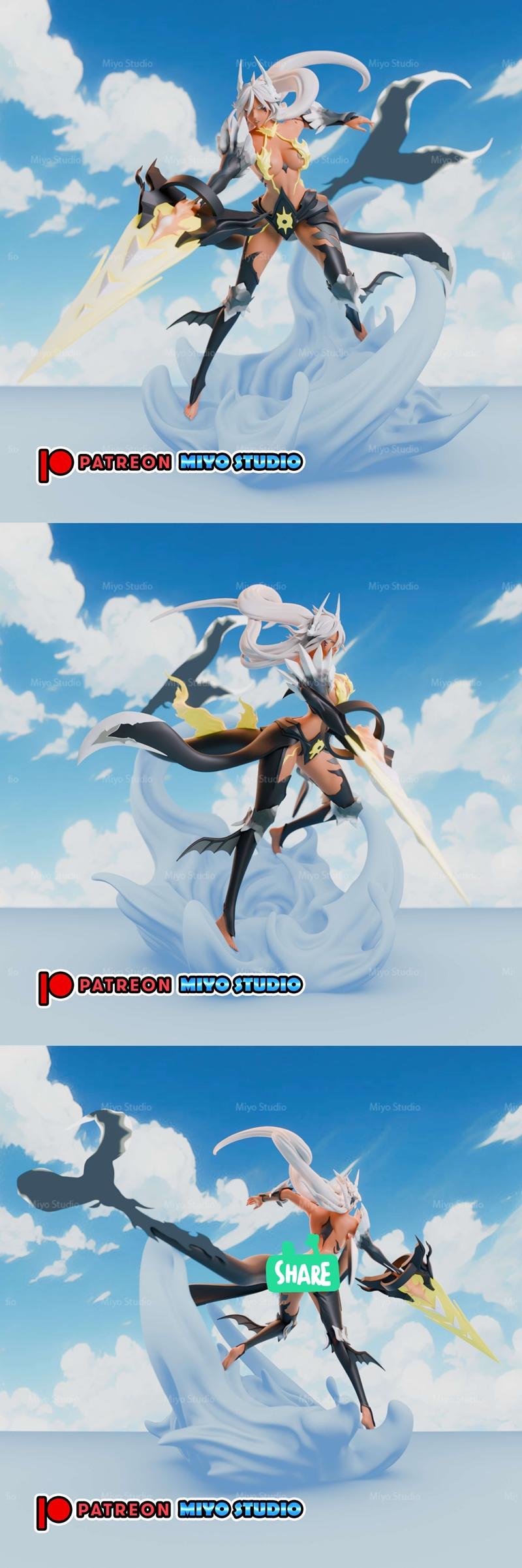 Miyo Studio - 《死神》哈蕾贝尔3D打印模型|Miyo Studio – Bleach – Tier Harribel – 3D Print Model STL