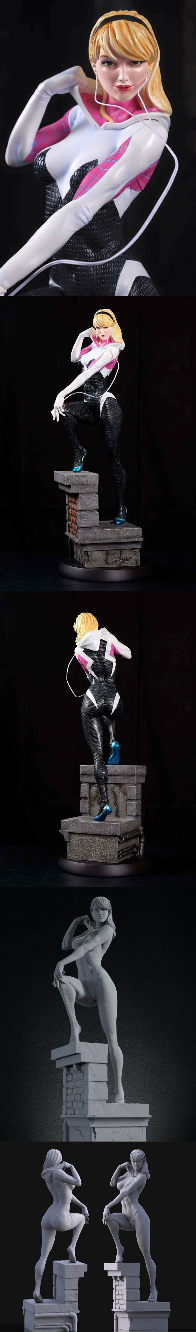蜘蛛女侠 3D打印模型|Spider Gwen – 3D Print Model