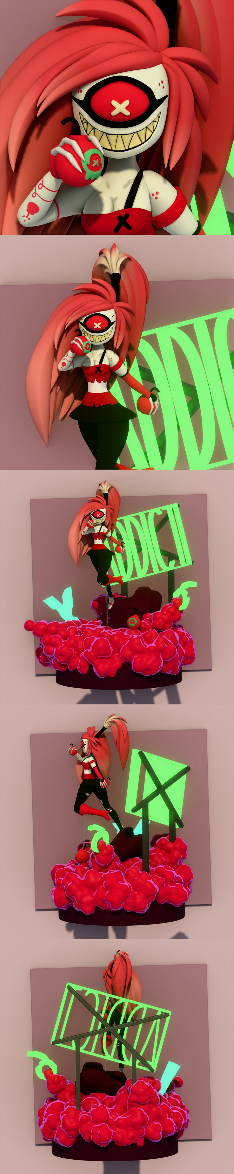 Cherri Bomb 3D打印模型|Cherri Bomb – Hazbin Hotel – 3D Print Model