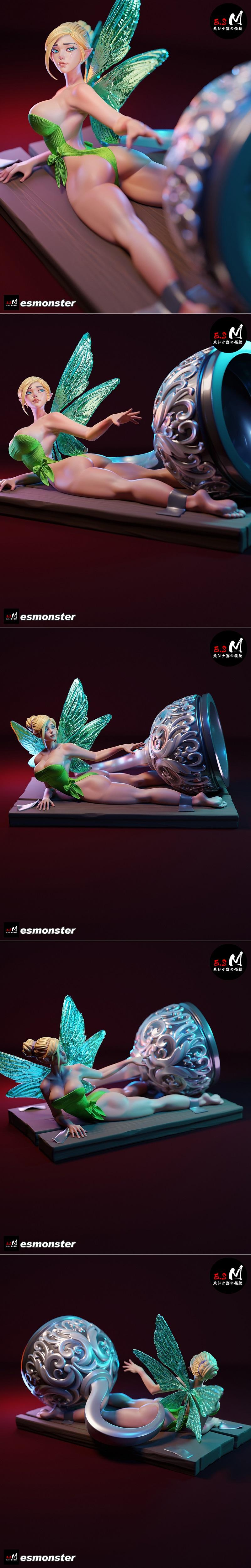 E.S怪物 - 小美人鱼 - 3D打印模型|E.S Monster – Tinker bell – 3D Print Model STL