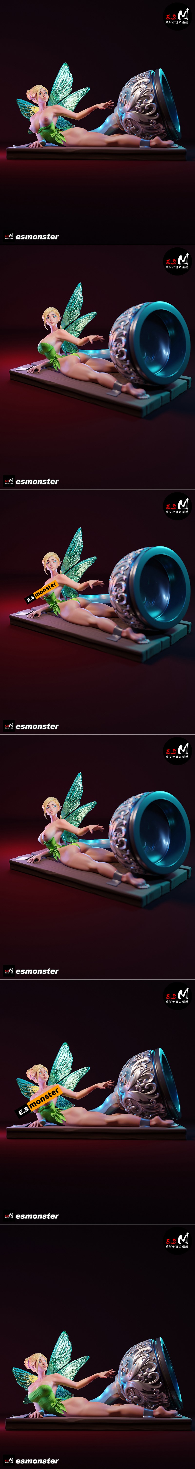 E.S怪物 - 小美人鱼 - 3D打印模型|E.S Monster – Tinker bell – 3D Print Model STL