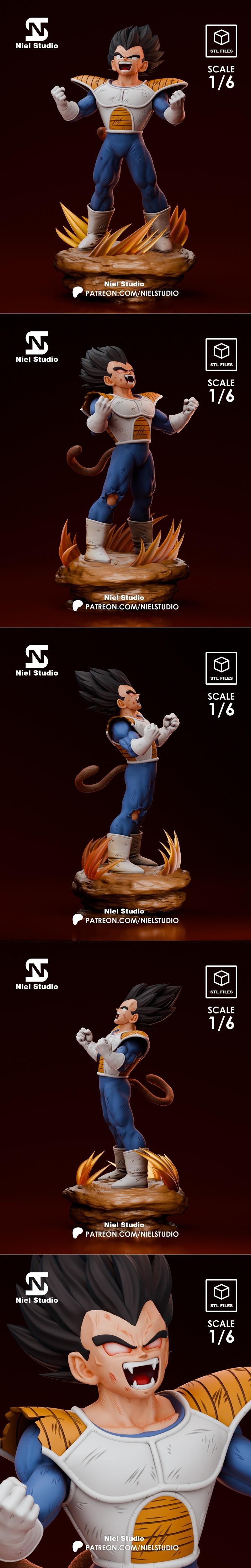 尼尔工作室 -  Vegeta 3D打印模型|Niel Studio – Vegeta (Standard and Premium) – 3D Print Model STL